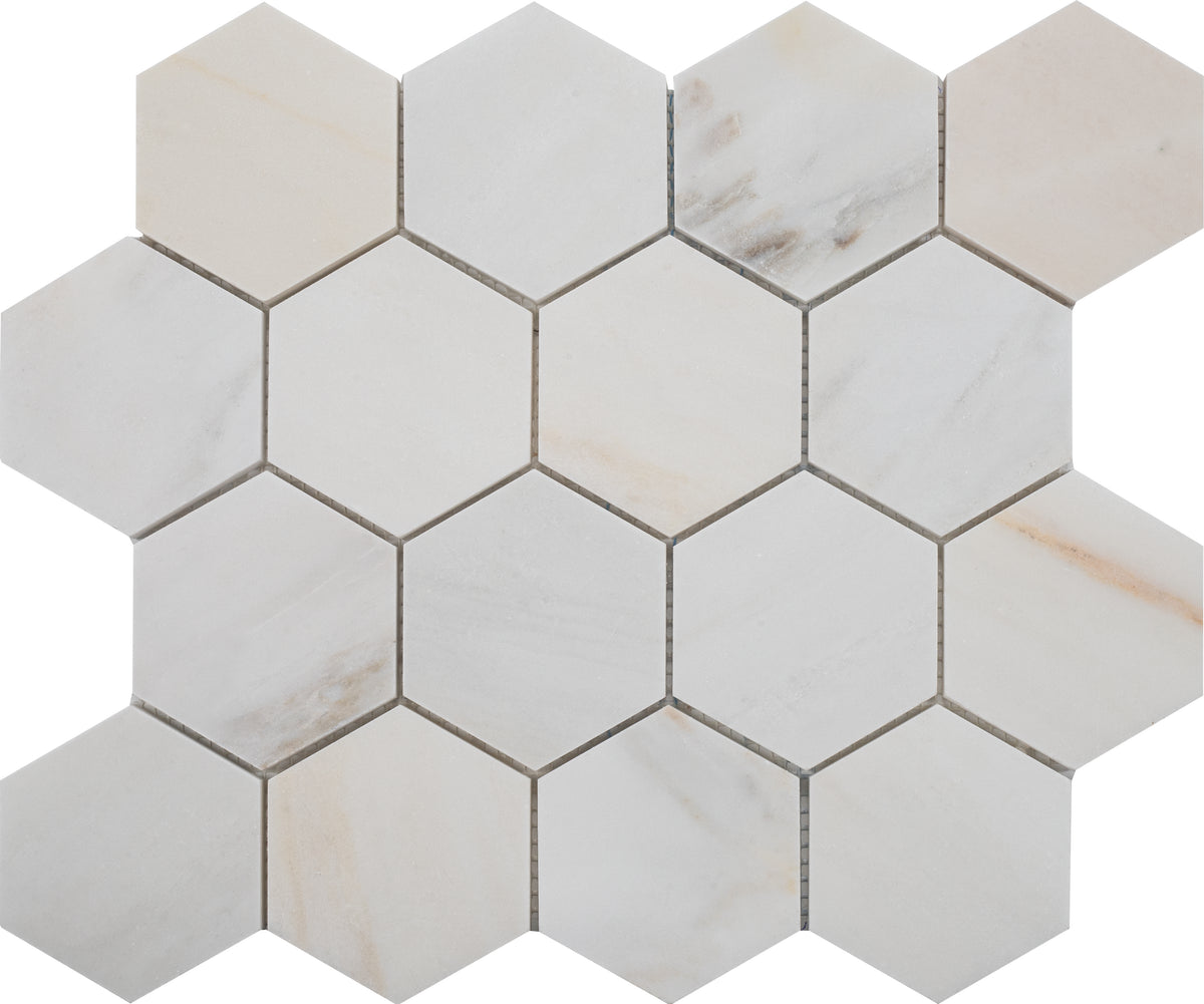 Cremo Delicato Hexagon 3'' Honed Mosaic
