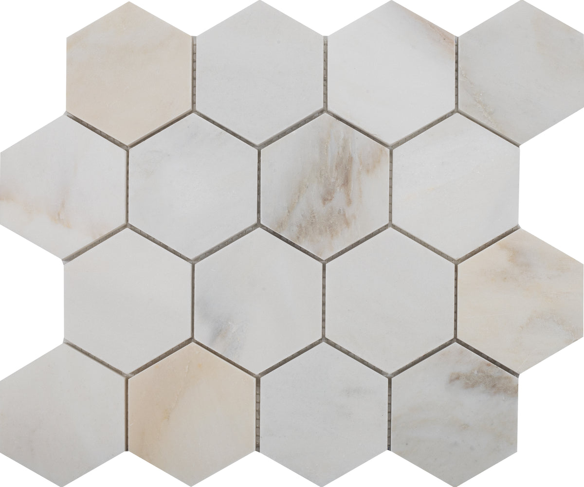 Cremo Delicato Hexagon 3'' Honed Mosaic