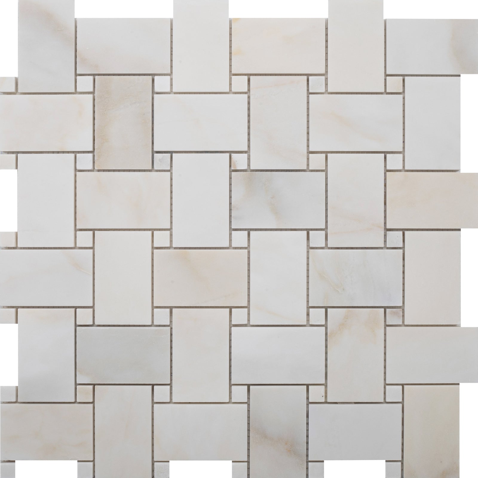 Cremo Delicato Large Basketweave Honed Mosaic Building Materials 