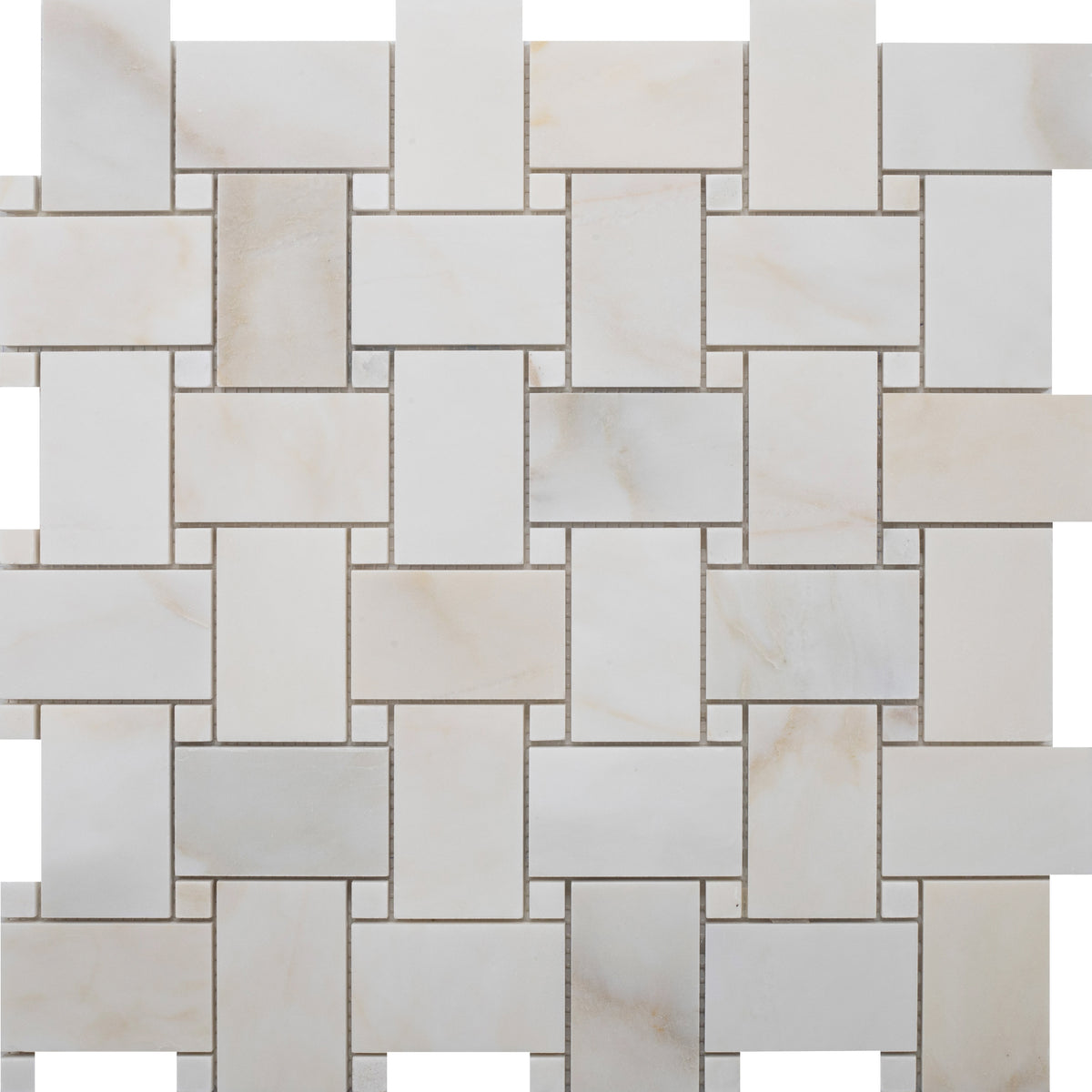 Cremo Delicato Large Basketweave Honed Mosaic