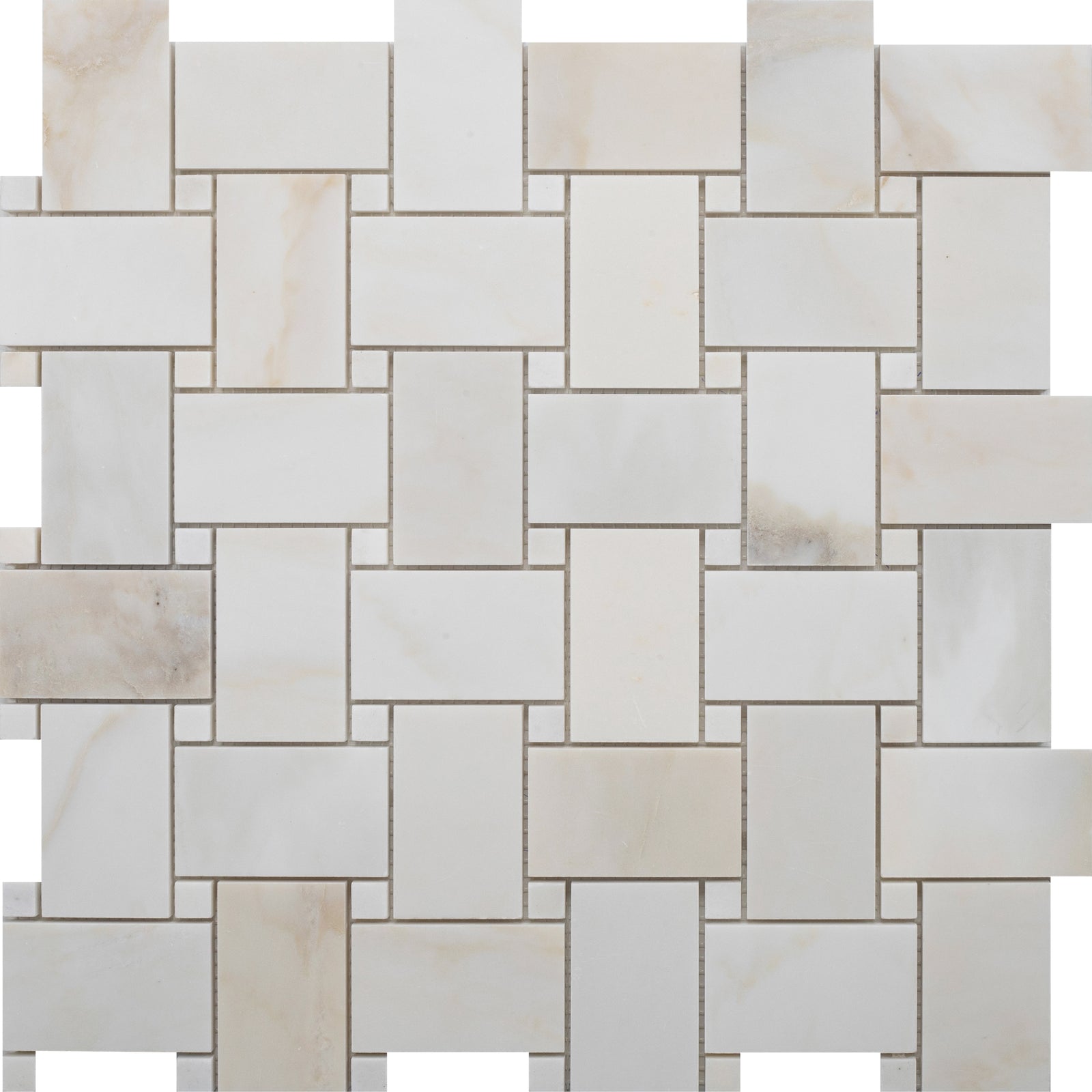 Cremo Delicato Large Basketweave Honed Mosaic Building Materials 
