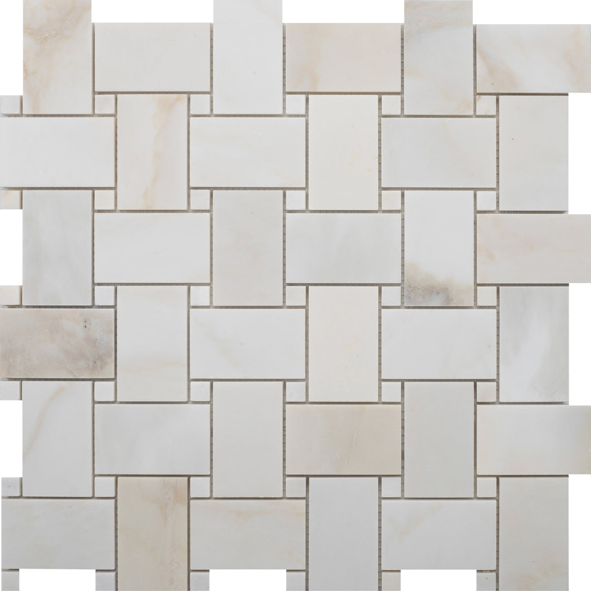 Cremo Delicato Large Basketweave Honed Mosaic