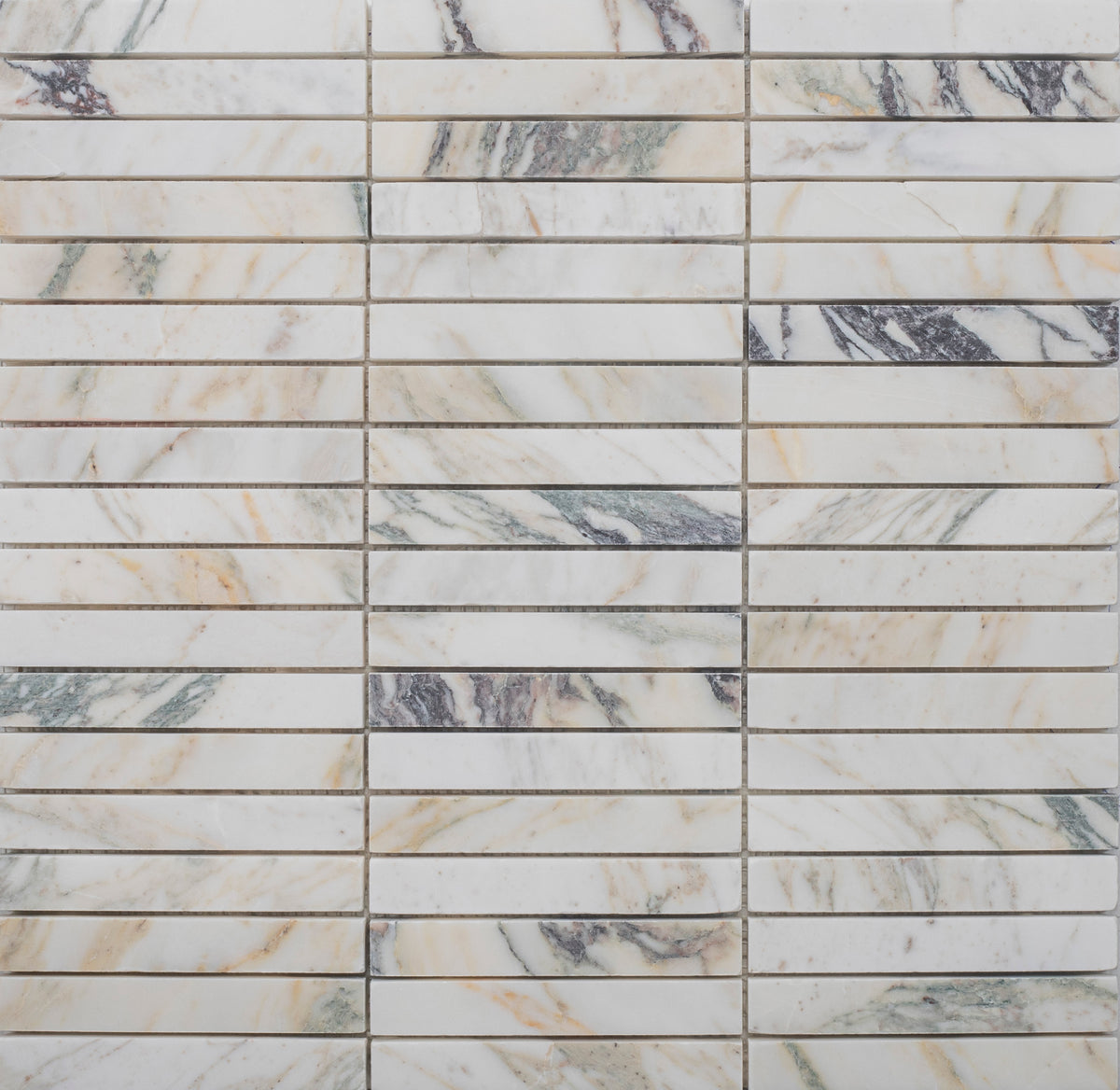 Calacatta Monet Velvet 5/8''x4'' Honed Mosaic