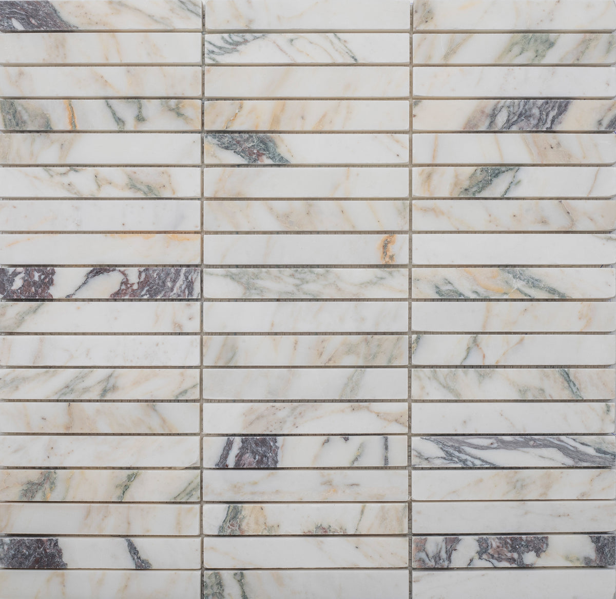 Calacatta Monet Velvet 5/8''x4'' Honed Mosaic Building Materials 