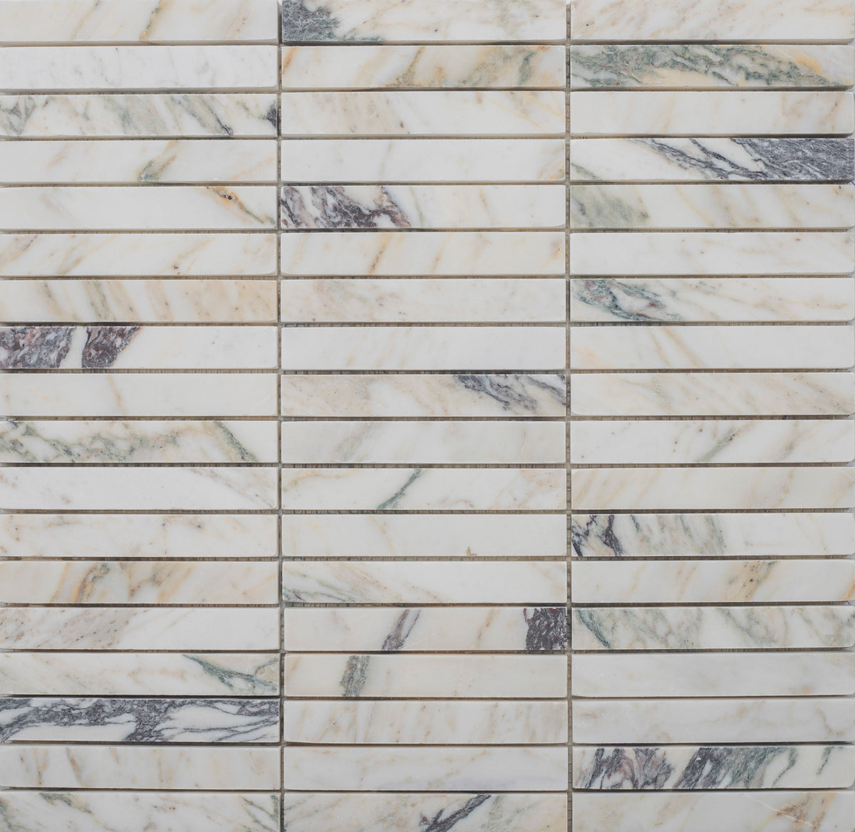 Calacatta Monet Velvet 5/8''x4'' Honed Mosaic