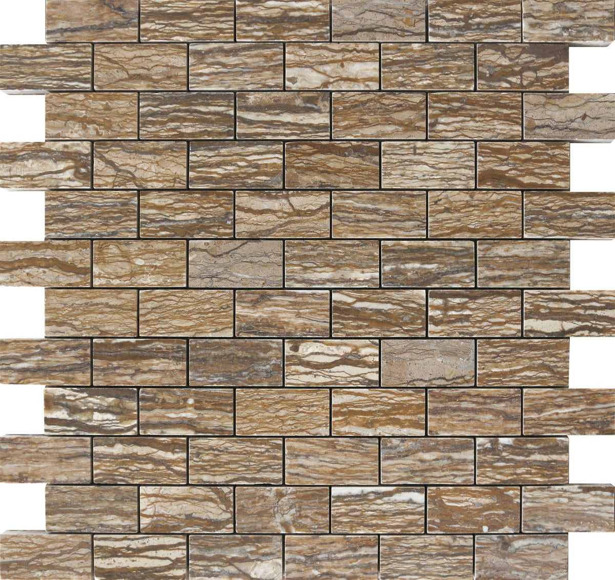 Ivy Brown VC 1&#39;&#39;x2&#39;&#39; Honed Mosaic Mosaic 
