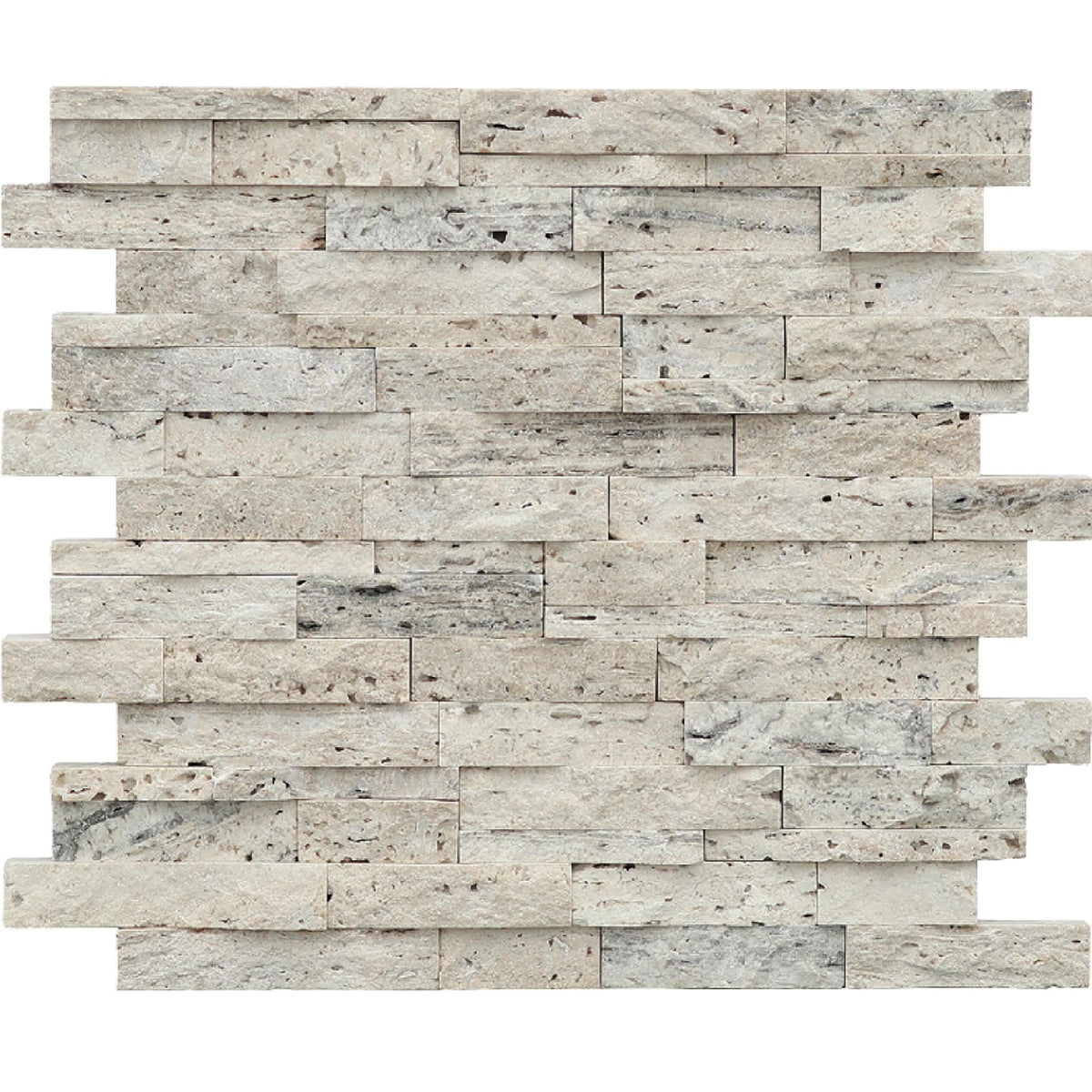 Alabastrino Rustic CC Skyline 12&#39;&#39;x11.5&#39;&#39; Split Face Mosaic