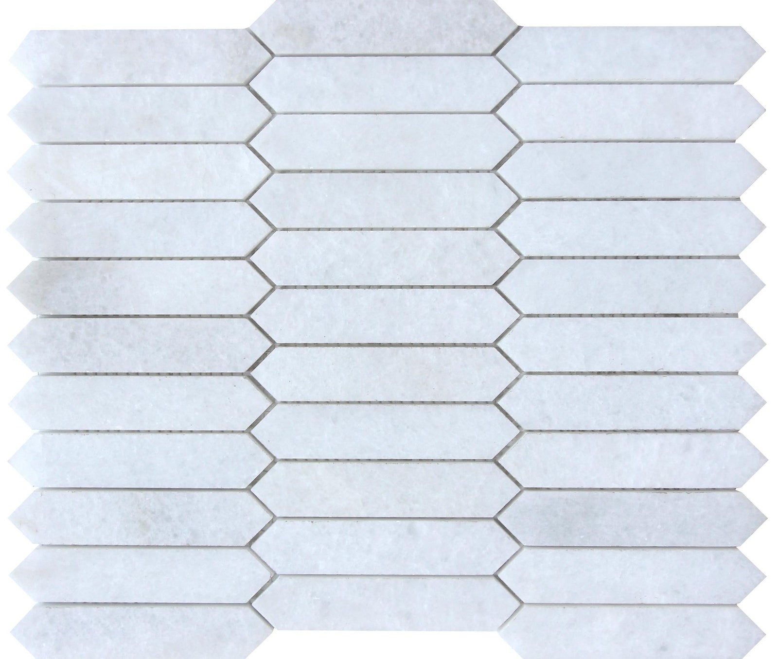 Snow White Picket 1''x4'' Honed Mosaic Mosaic 