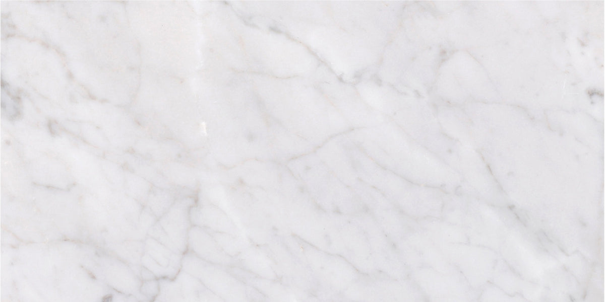 Bianco Carrara Honed 6'' x 12''  x 3/8'' Field Tile