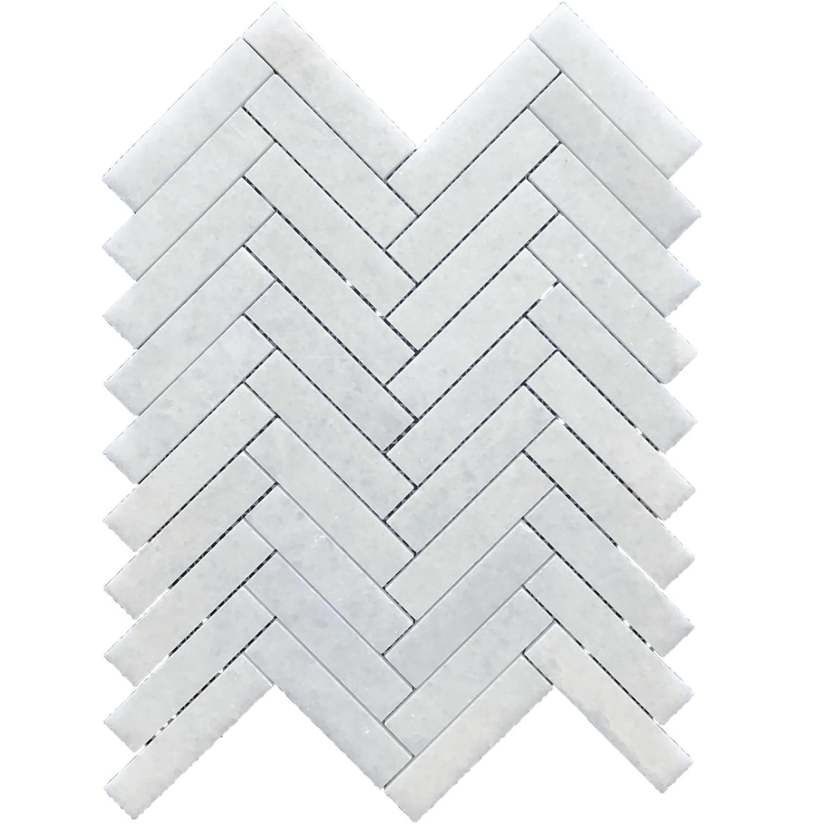 Snow White Herringbone 1&#39;&#39;x4&#39;&#39; Polished Mosaic