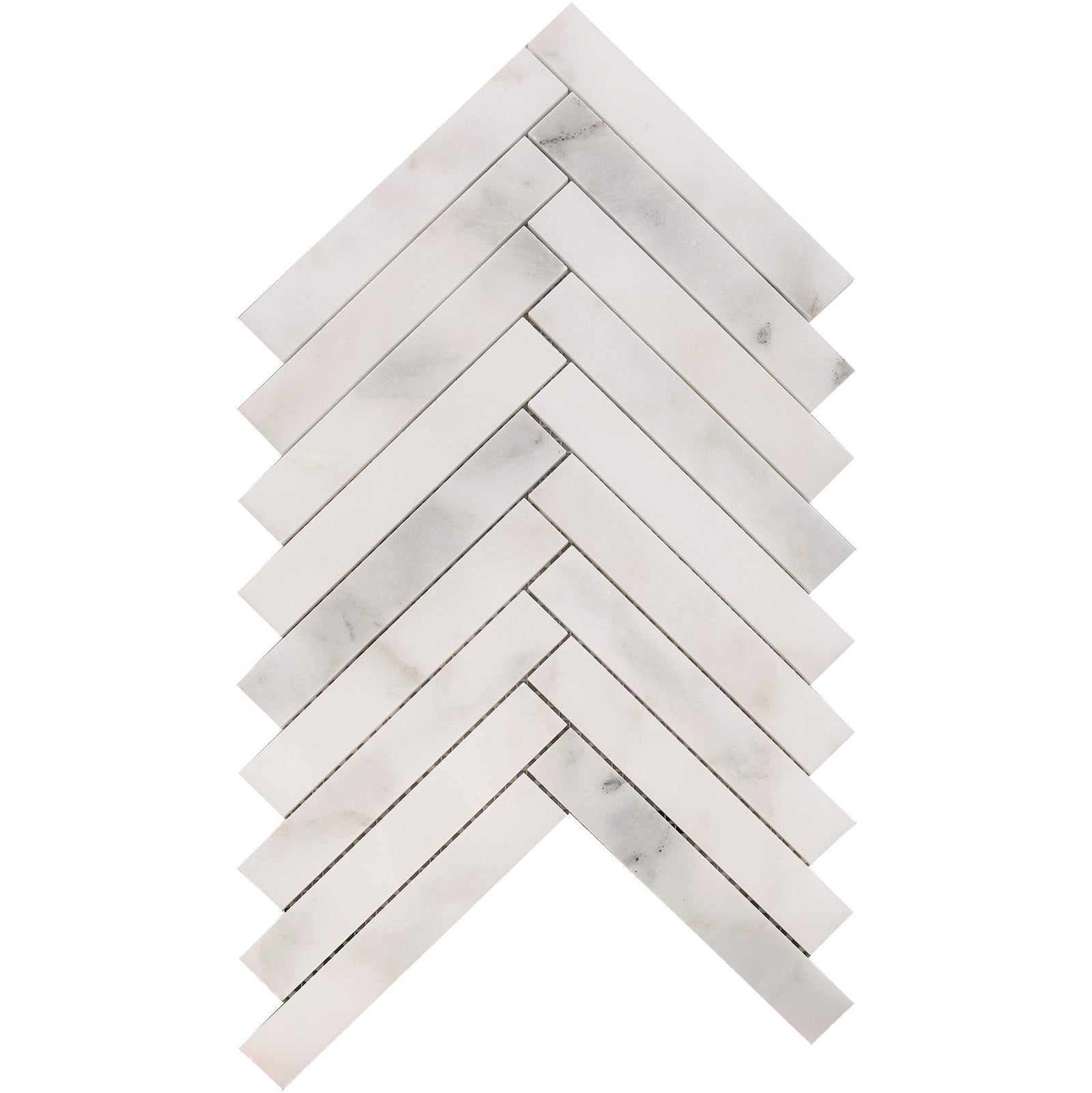Calacatta Vida Herringbone 1''x6'' Polished Mosaic Mosaic 