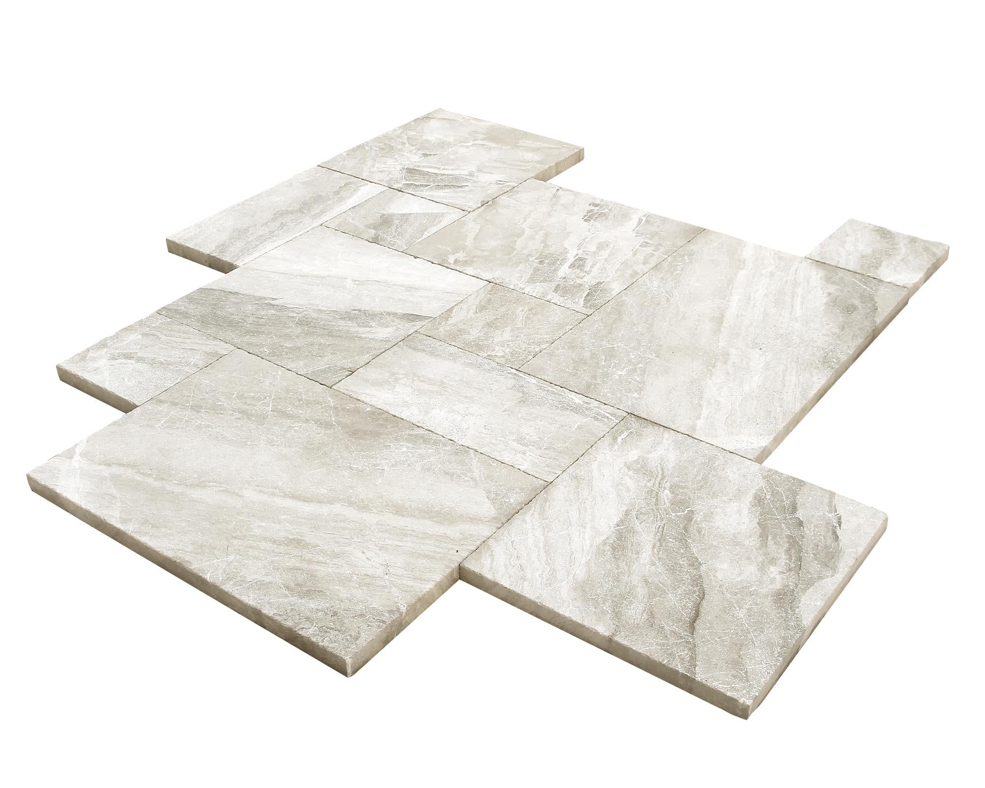 Cream Misto French Pattern 8''x8'', 8''x16'', 16''x16'', 16''x24'' Brushed and Chiseled Paver Paver 