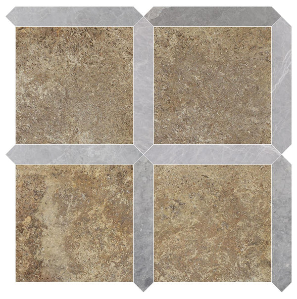 Altura Stone and Tile Noce Dark CC Honed 12'' x 12'' x 3/8'' Field Tile ...