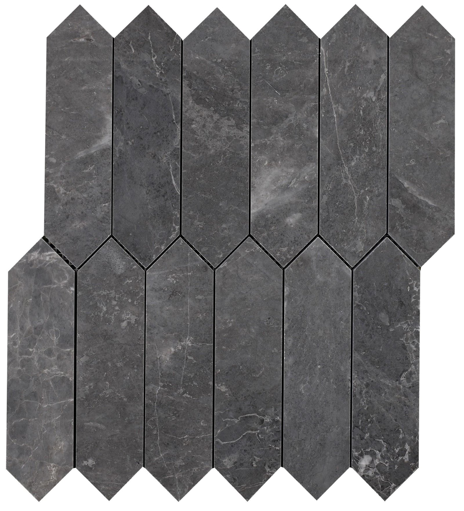 Lovina Grey Picket 2''x8'' Honed Mosaic Mosaic 