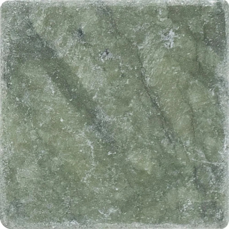 Verde Ming Tumbled 3'' x 3''  x 3/8'' Field Tile Building Materials 
