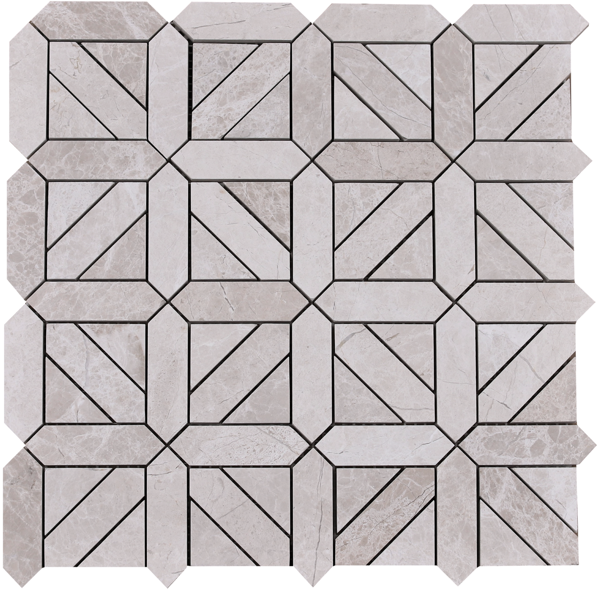 Vanillish Pearl Parquet Honed Mosaic