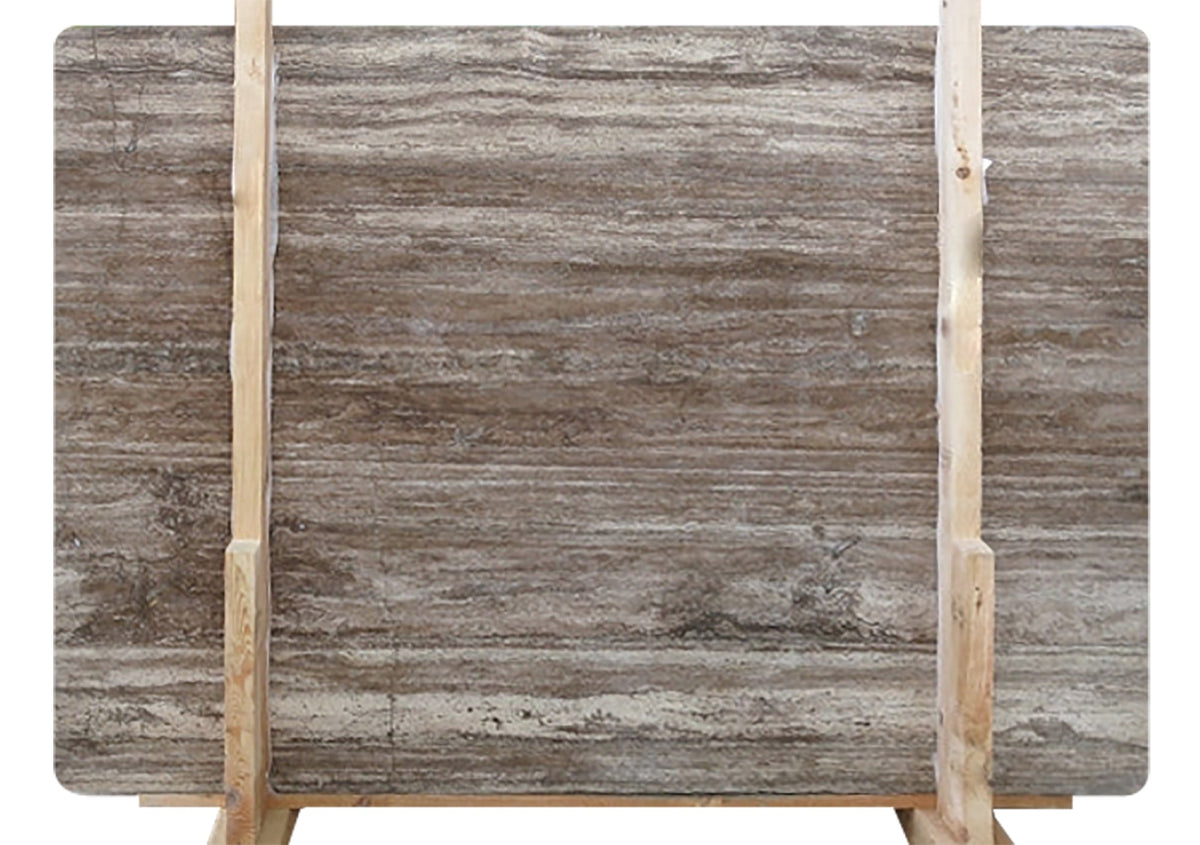 Silver Brown VC Polished  x 3CM Slab # TG756 Building Materials 