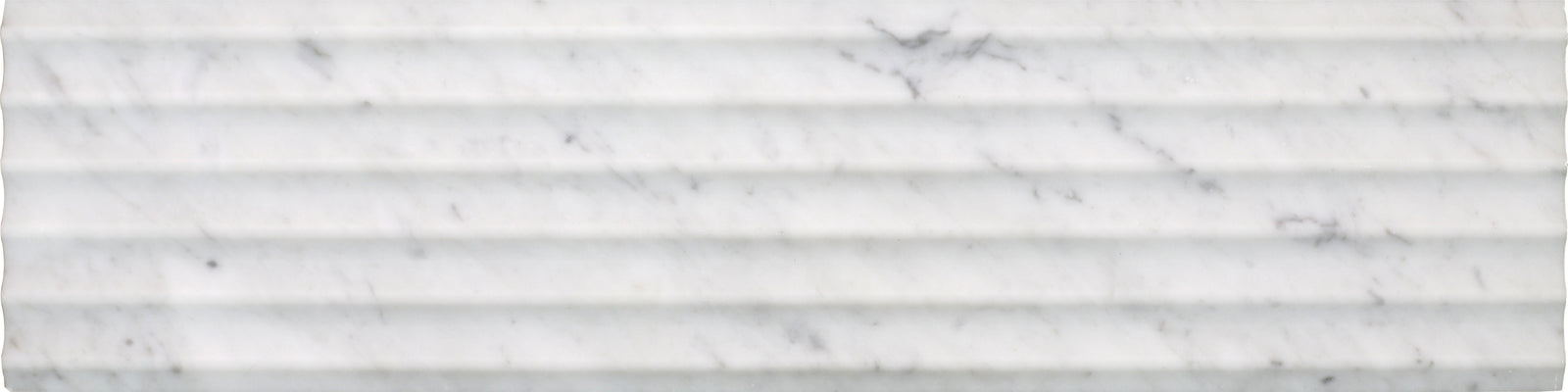 Bianco Carrara Honed Flute-In 6'' x 24''  x 3/8'' Field Tile Building Materials Bianco Carrara  Flute-In 6'' x 24'' Marble Field Tile