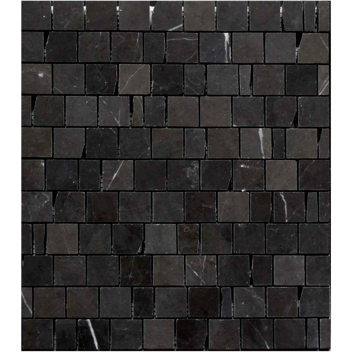 Black Silk Broken Joint 005 Honed Mosaic