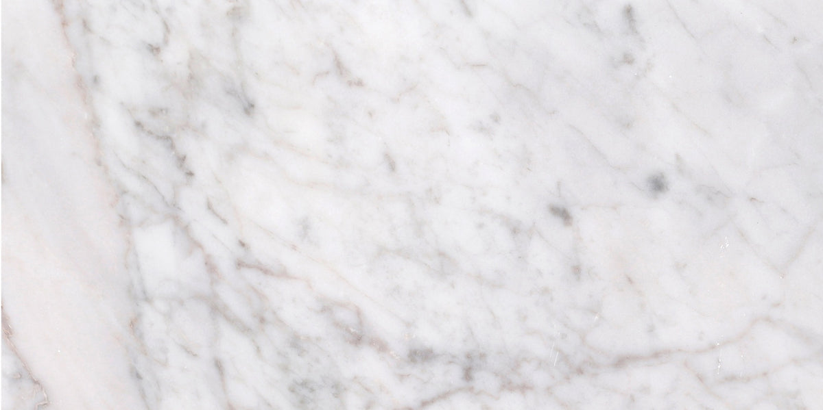 Bianco Carrara Honed 6'' x 12''  x 3/8'' Field Tile