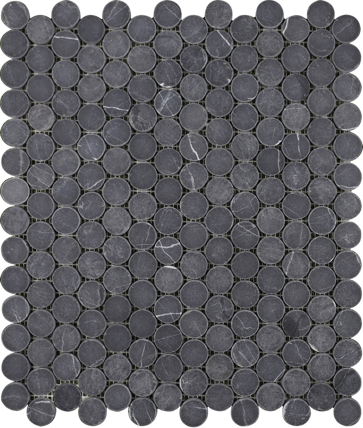 Black Silk Penny Round Tumbled Mosaic Building Materials 