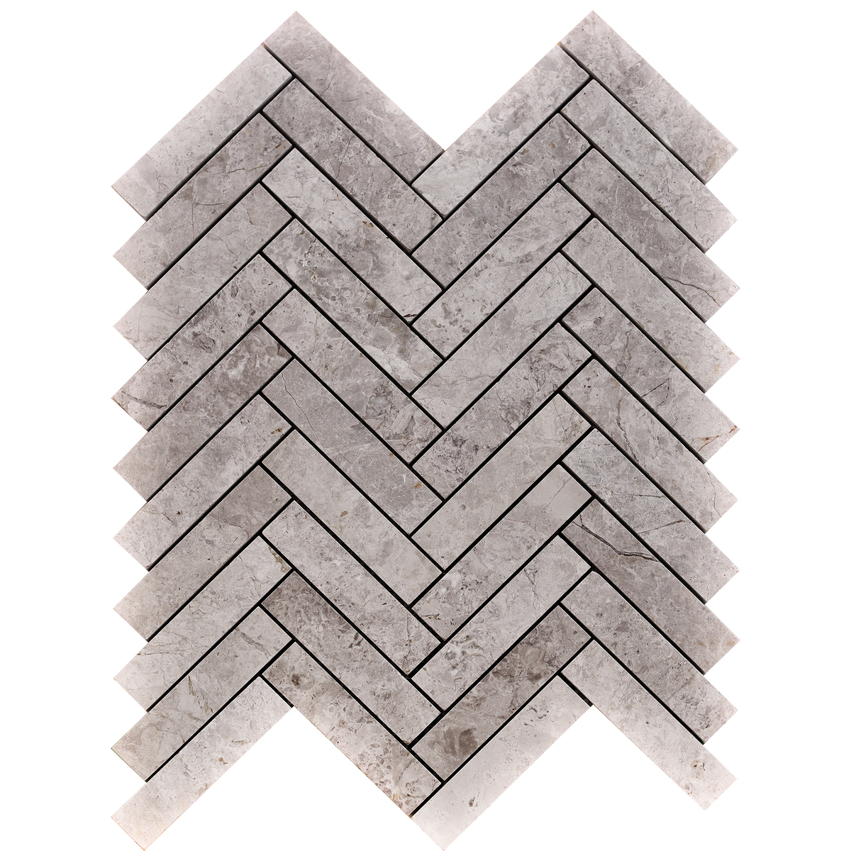 Tundra Grey & Tundra Blue Herringbone 1''x4'' Honed Mosaic