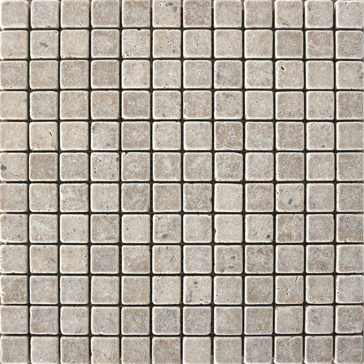 Noce Dark CC 1''x1'' Tumbled Mosaic Building Materials 