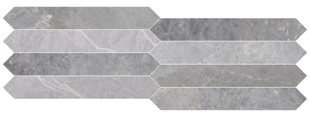 Earth Grey Honed Picket 2''x12''  x 3/8'' Field Tile