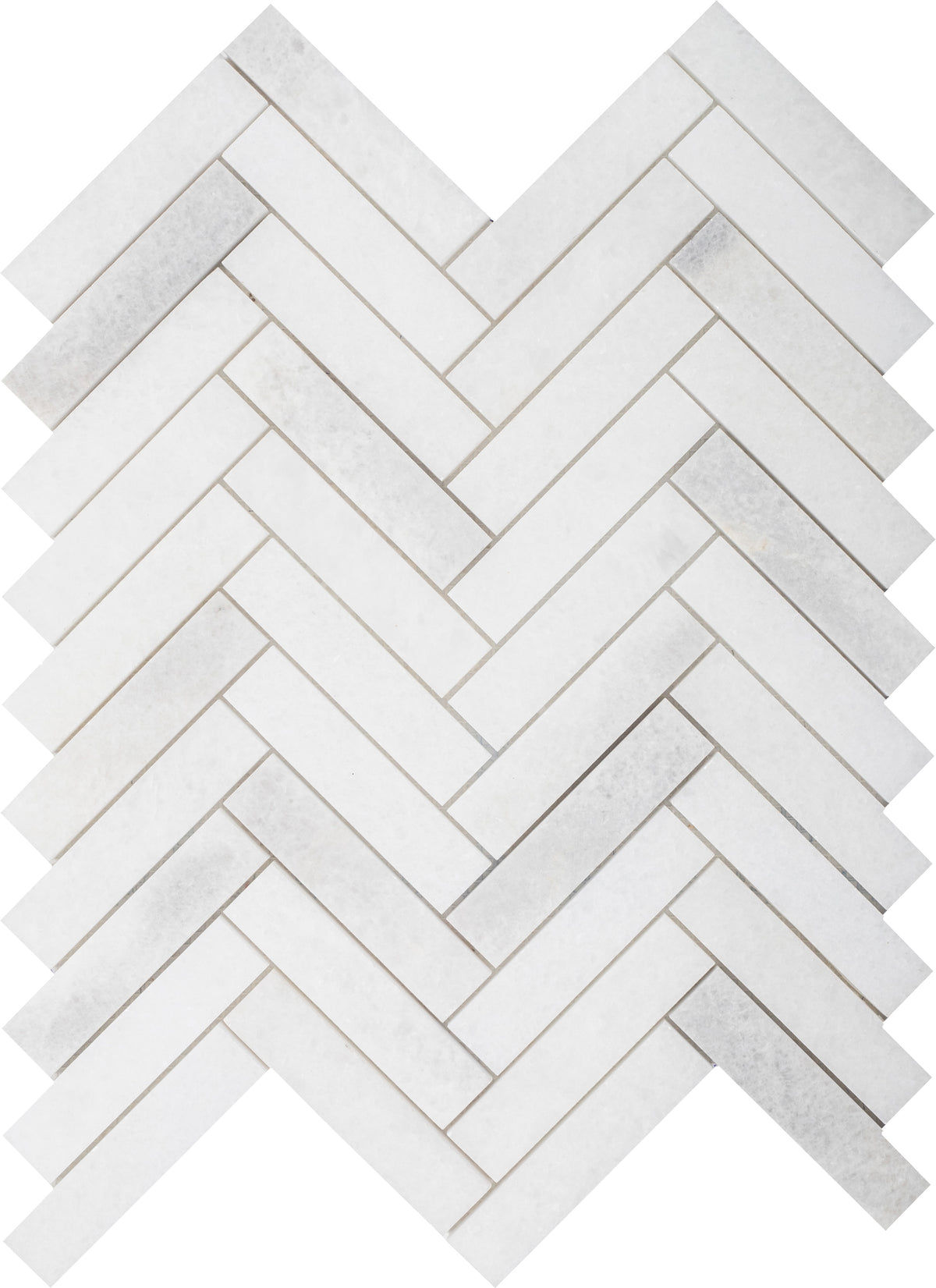 Biarritz White Herringbone 1''x4'' Honed Mosaic