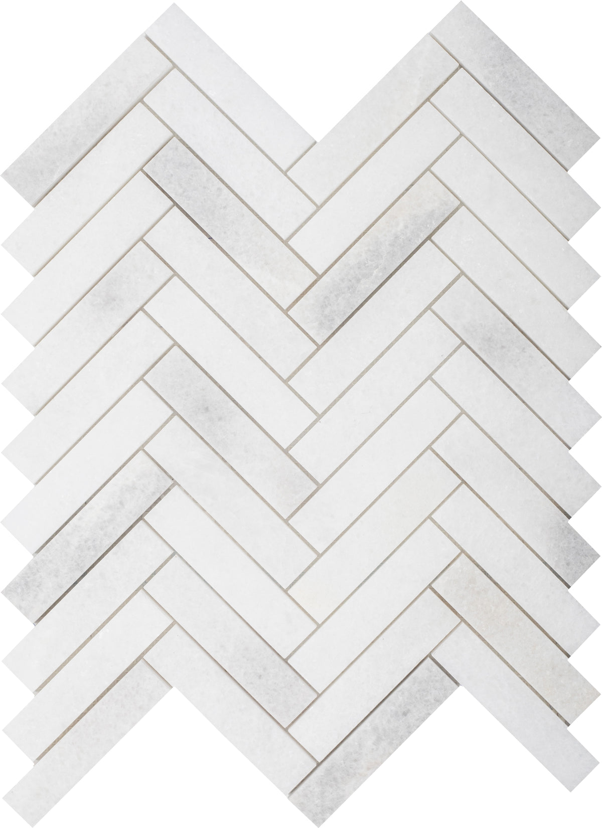 Biarritz White Herringbone 1''x4'' Honed Mosaic