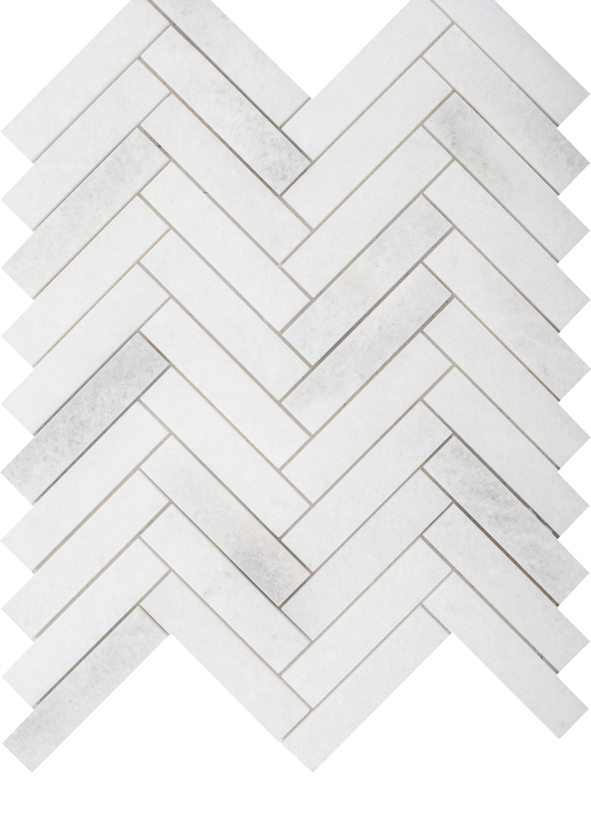 Biarritz White Herringbone 1''x4'' Honed Mosaic