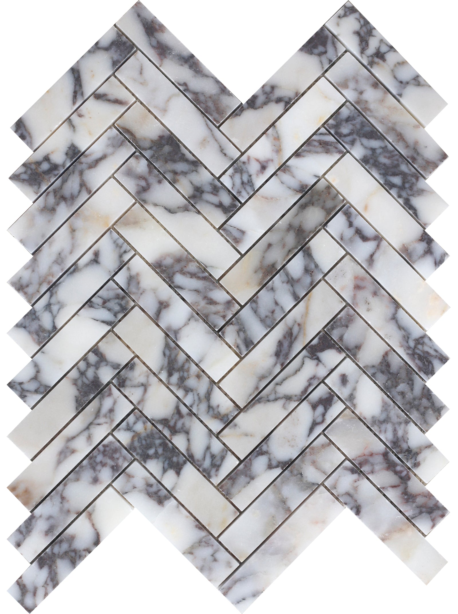 Calacatta Viola Herringbone 1''x4'' Honed Mosaic Building Materials 