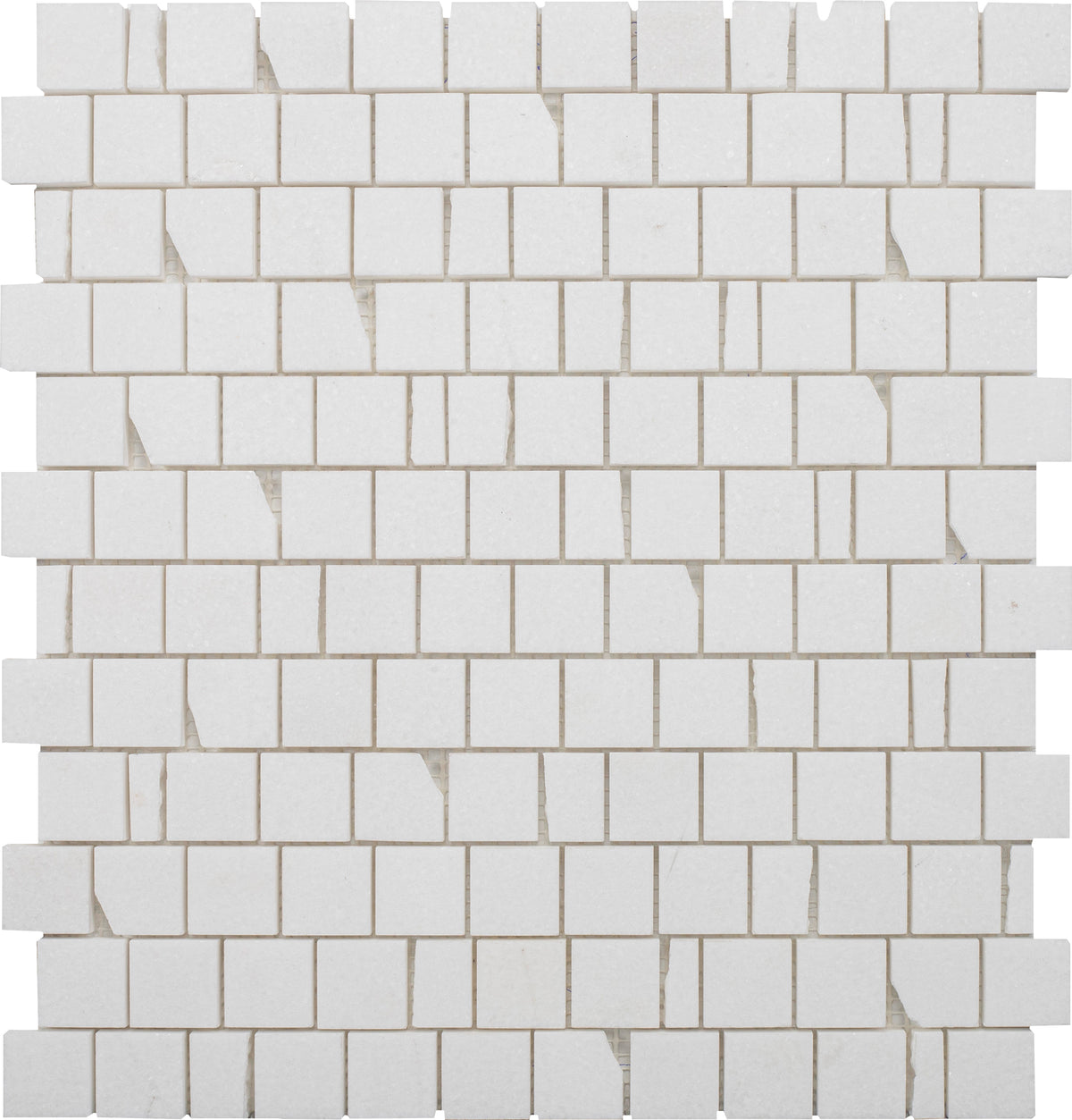 Thassos Broken Joint 005 Honed Mosaic