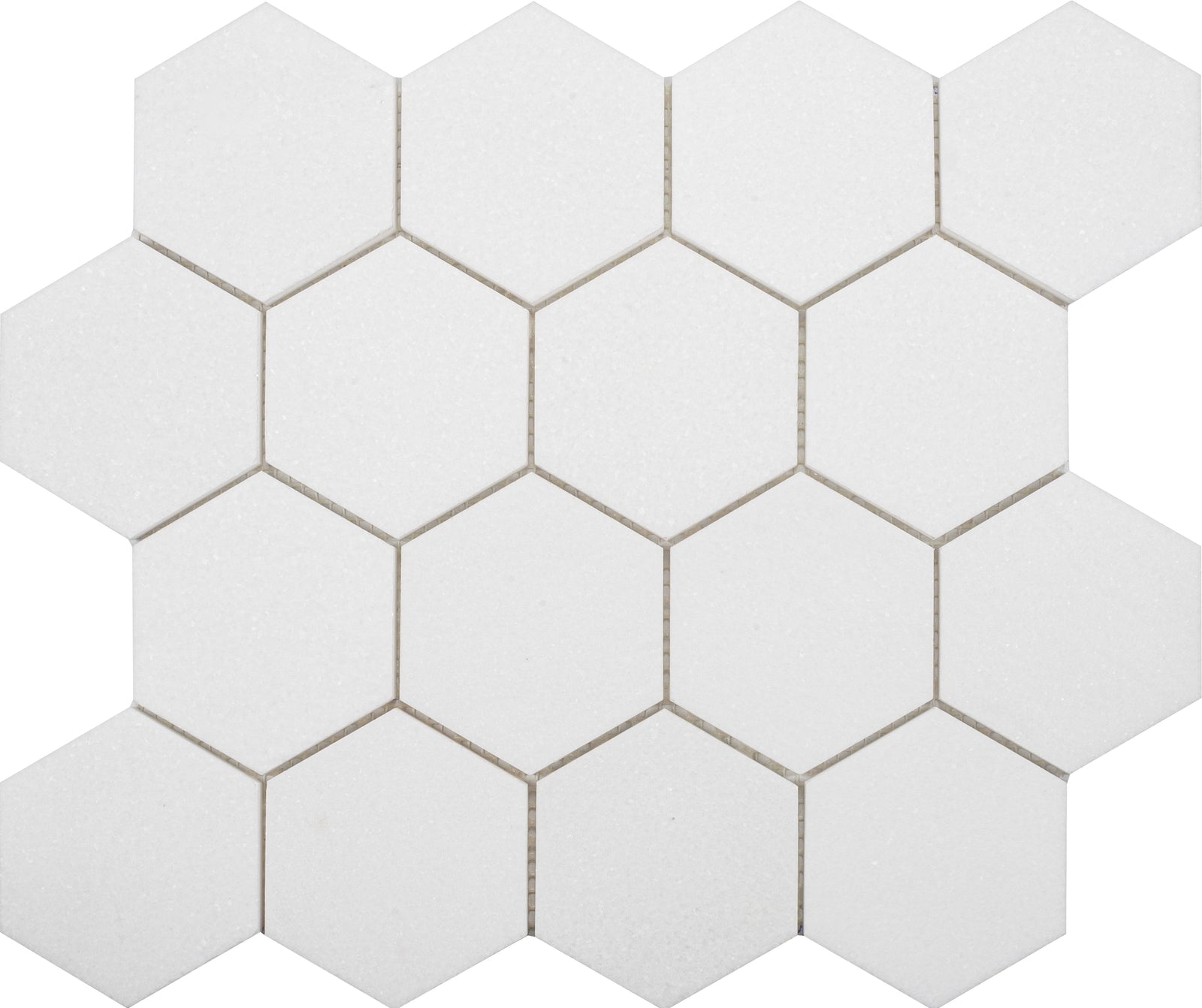 Thassos Hexagon 3'' Honed Mosaic Building Materials 