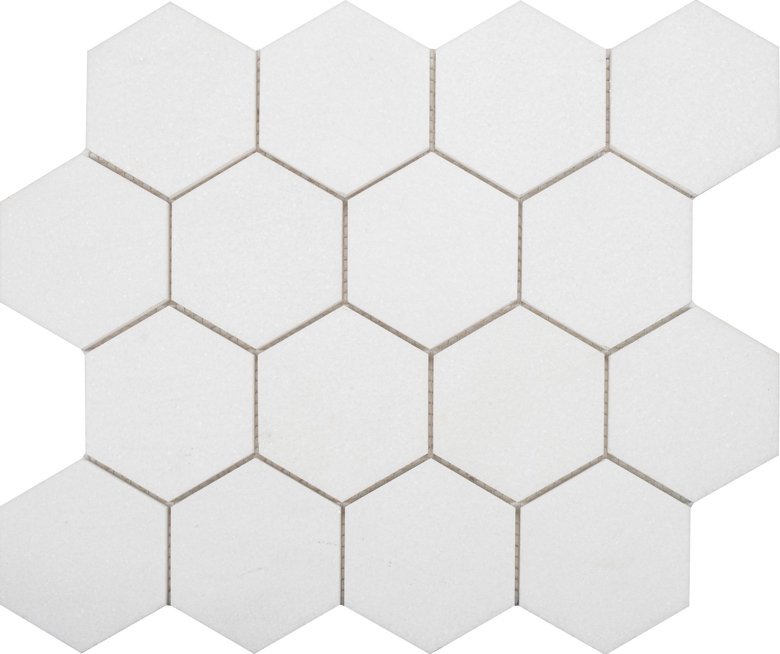 Thassos Hexagon 3'' Honed Mosaic Building Materials 