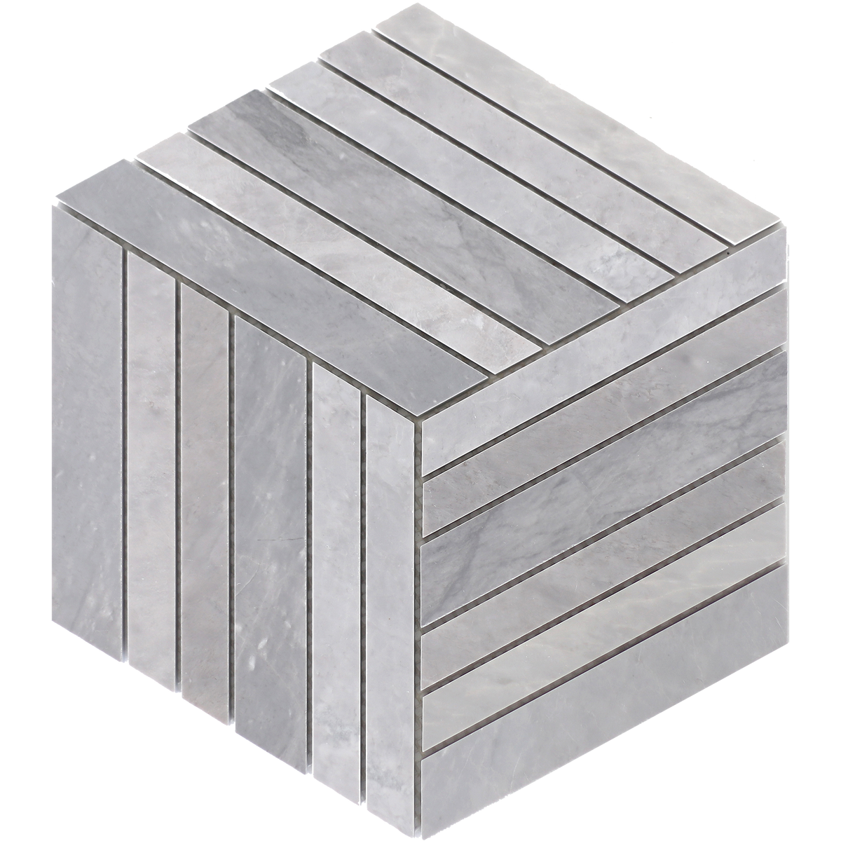 Ice Grey & Earth Grey Bellagon Honed Mosaic