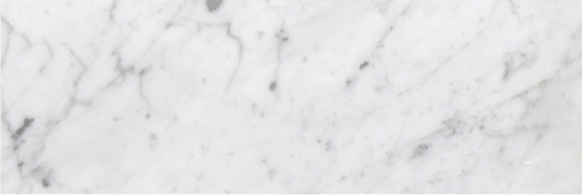Bianco Carrara Honed 4'' x 12''  x 3/8'' Field Tile