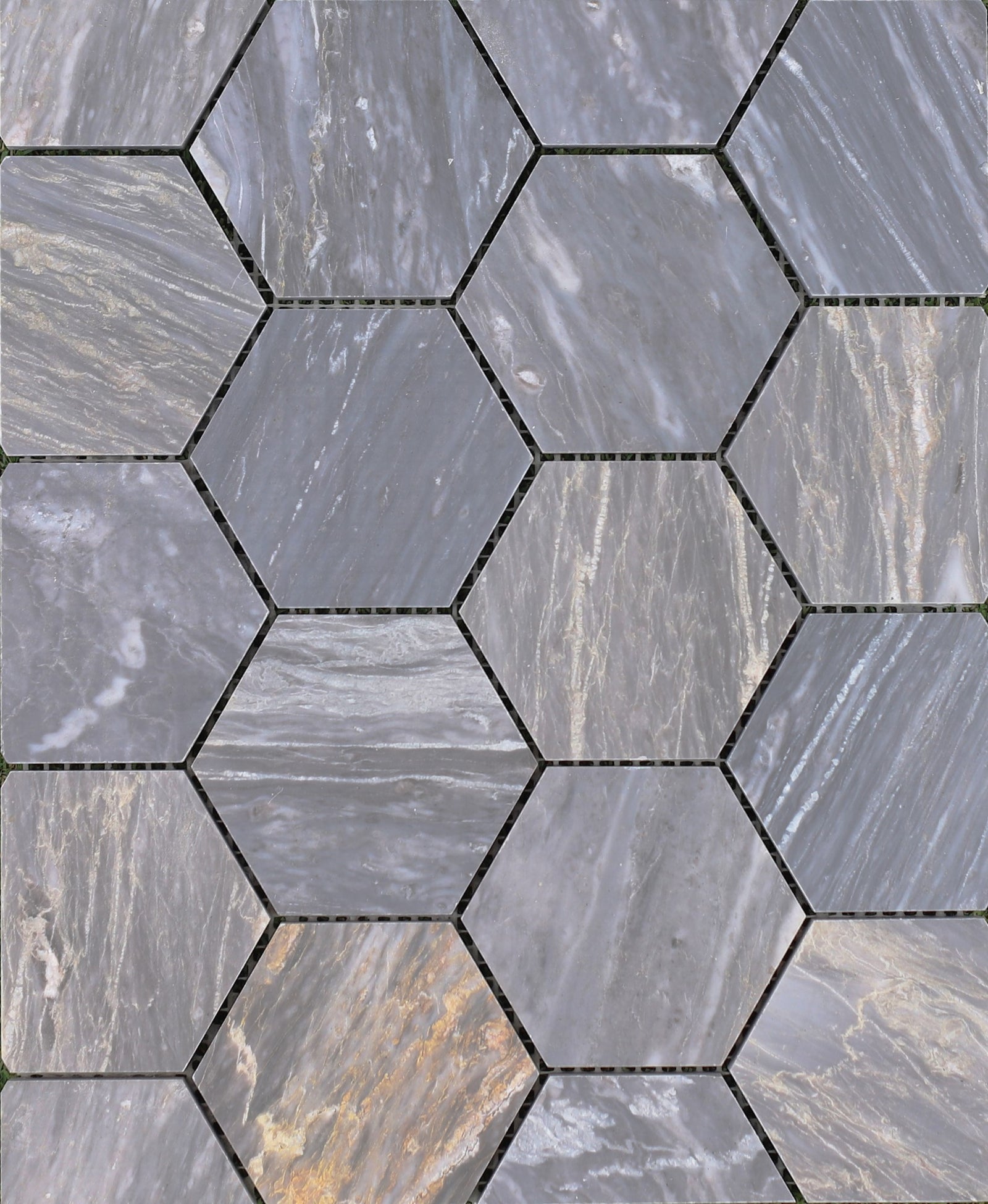 North Sky Hexagon 3'' Brushed Mosaic Mosaic 