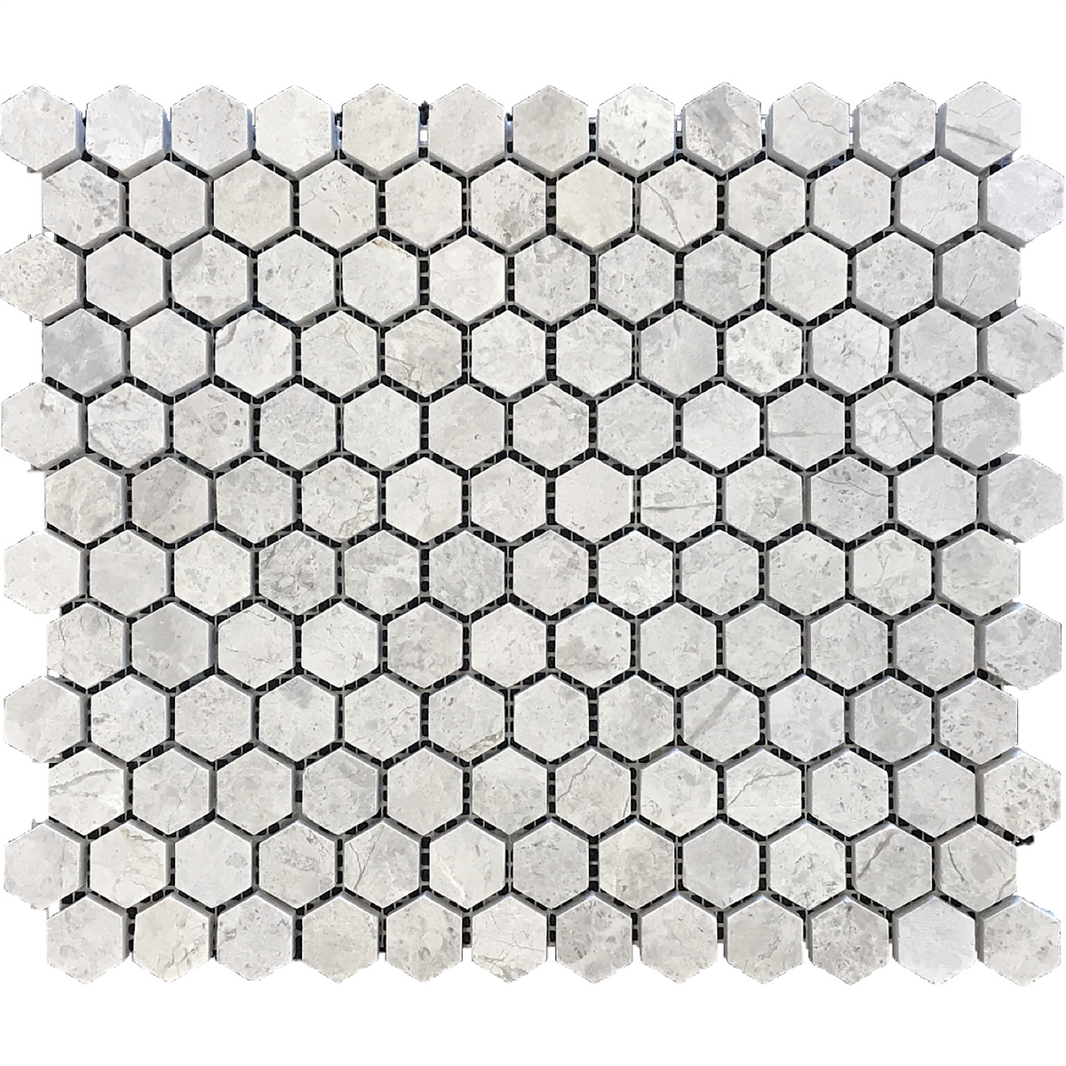 Tundra Grey Hexagon 1'' Honed Mosaic Building Materials 