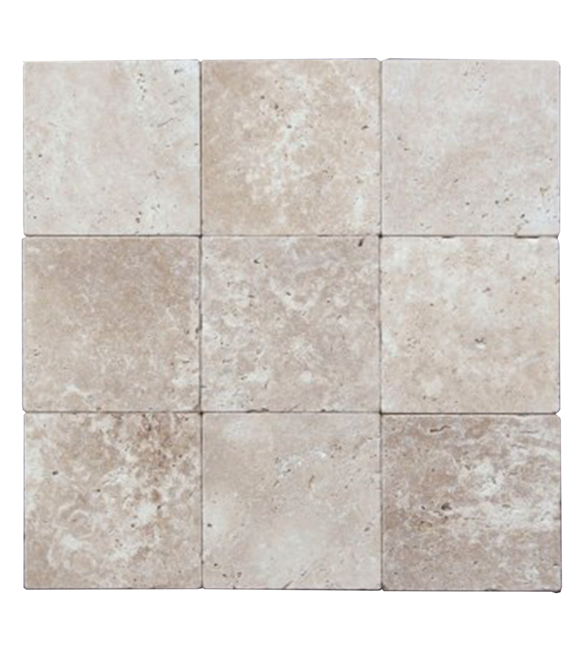 Classic Light CC Tumbled 4'' x 4''  x 3/8'' Field Tile