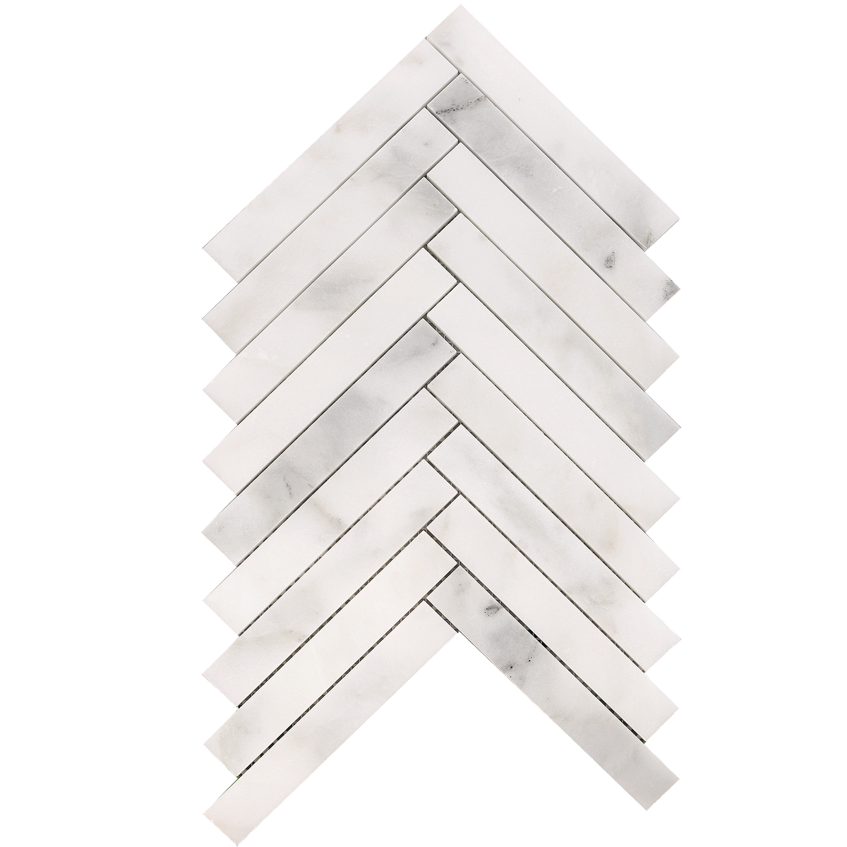 Calacatta Vida Herringbone 1''x6'' Honed Mosaic