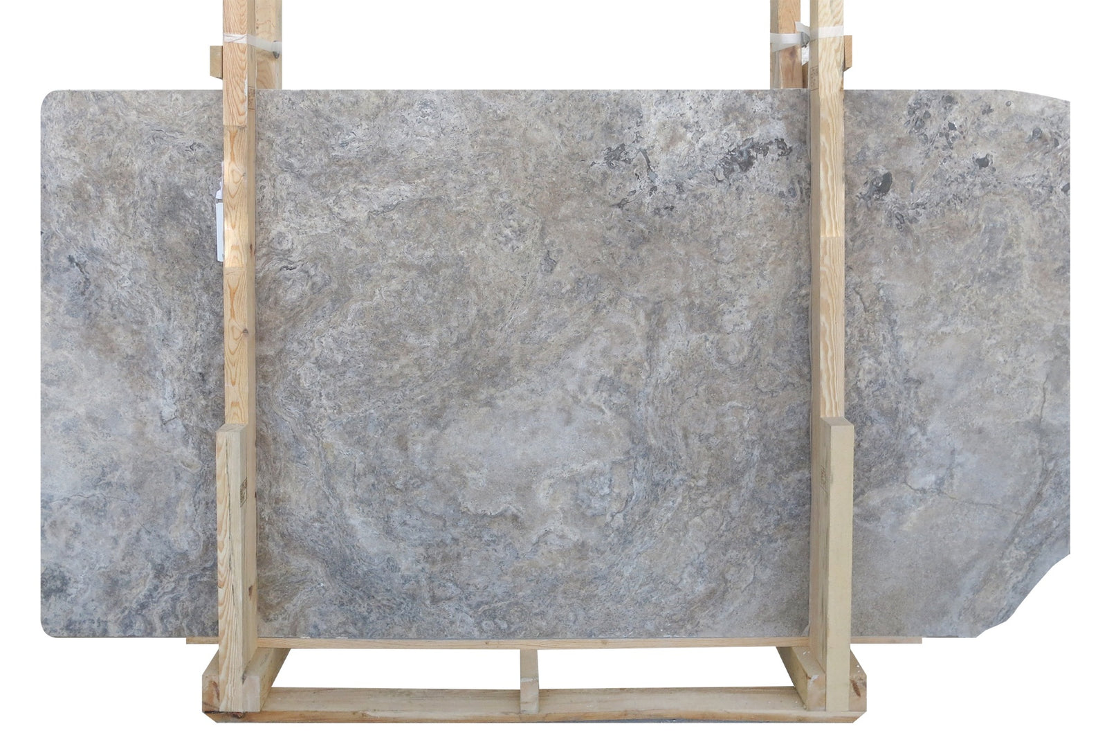 Silver Travertine CC Honed 3CM Slab # I1435 Building Materials 